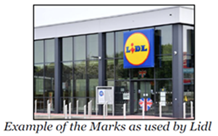 Lidl logo on store front